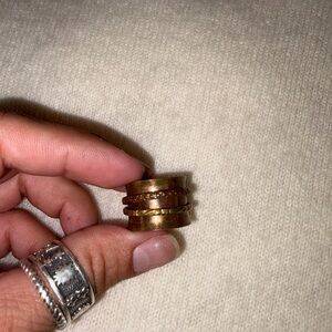 Vintage brass spinner ring